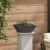 Ghiveci Metalic Negru Metal 40 x 40 x 15 cm Durabil GartenMobel Dekor