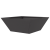Ghiveci Metalic Negru Metal 40 x 40 x 15 cm Durabil GartenMobel Dekor