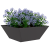 Ghiveci Metalic Negru Metal 40 x 40 x 15 cm Durabil GartenMobel Dekor