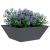 Set Ghivece din Plastic Antracit Plastic 40 x 40 x 15 cm GartenMobel Dekor