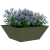 Ghiveci Metalic Verde Măsliniu Metal 40 x 40 x 15 cm GartenMobel Dekor