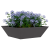 Set de Ghivece din Plastic Negru 50 x 50 x 15 cm GartenMobel Dekor