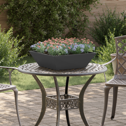 Set de Ghivece din Plastic Negru 50 x 50 x 15 cm GartenMobel Dekor