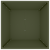 Ghiveci Metalic Verde Oliv Metal 50 x 50 x 15 cm Pătrat Modern GartenMobel Dekor