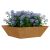 Ghiveci Metalic Oțel erodat 50 x 50 x 15 cm Inserții Decorative GartenMobel Dekor