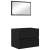 Set de mobilier pentru baie 2 piese Stejar negru Lemn prelucrat GartenMobel Dekor