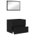Set de mobilier pentru baie 2 piese Stejar negru Lemn prelucrat GartenMobel Dekor