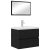 Set de mobilier pentru baie 2 piese Stejar negru Lemn prelucrat GartenMobel Dekor