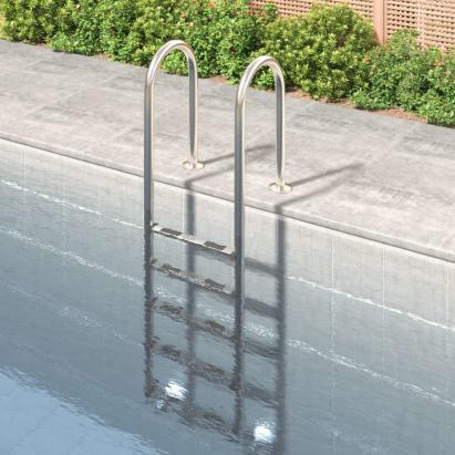 Scară de piscină, 54x38x211 cm, oțel inoxidabil 304 GartenMobel Dekor