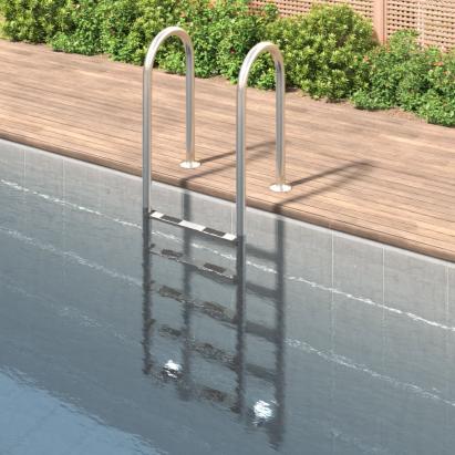 Scară de piscină, 54x38x211 cm, oțel inoxidabil 304 GartenMobel Dekor