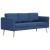 Set de canapele, 2 piese, albastru, material textil GartenMobel Dekor