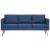 Canapea cu 3 locuri, albastru, material textil GartenMobel Dekor