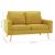 Set de canapele, 2 piese, galben, material textil GartenMobel Dekor