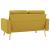 Set de canapele, 2 piese, galben, material textil GartenMobel Dekor