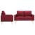 Set de canapele, 2 piese, roșu vin, material textil GartenMobel Dekor
