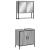 Set mobilier de baie, 2 piese, gri sonoma, lemn prelucrat GartenMobel Dekor
