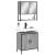 Set mobilier de baie, 2 piese, gri sonoma, lemn prelucrat GartenMobel Dekor