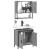 Set mobilier de baie, 2 piese, gri sonoma, lemn prelucrat GartenMobel Dekor