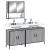 Set mobilier de baie, 3 piese, gri sonoma, lemn prelucrat GartenMobel Dekor