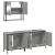 Set mobilier de baie, 3 piese, gri sonoma, lemn prelucrat GartenMobel Dekor
