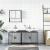 Set mobilier de baie, 3 piese, gri sonoma, lemn prelucrat GartenMobel Dekor