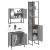 Set mobilier de baie, 3 piese, gri sonoma, lemn prelucrat GartenMobel Dekor