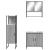 Set mobilier de baie, 3 piese, gri sonoma, lemn prelucrat GartenMobel Dekor