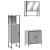 Set mobilier de baie, 3 piese, gri sonoma, lemn prelucrat GartenMobel Dekor