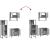 Set mobilier de baie, 3 piese, gri sonoma, lemn prelucrat GartenMobel Dekor