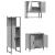 Set mobilier de baie, 3 piese, gri sonoma, lemn prelucrat GartenMobel Dekor