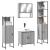 Set mobilier de baie, 4 piese, gri sonoma, lemn prelucrat GartenMobel Dekor