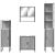 Set mobilier de baie, 4 piese, gri sonoma, lemn prelucrat GartenMobel Dekor