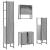 Set mobilier de baie, 4 piese, gri sonoma, lemn prelucrat GartenMobel Dekor