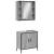 Set mobilier de baie, 2 piese, gri sonoma, lemn prelucrat GartenMobel Dekor