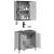 Set mobilier de baie, 2 piese, gri sonoma, lemn prelucrat GartenMobel Dekor