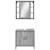 Set mobilier de baie, 2 piese, gri sonoma, lemn prelucrat GartenMobel Dekor