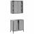 Set mobilier de baie, 2 piese, gri sonoma, lemn prelucrat GartenMobel Dekor