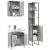Set dulapuri de baie, 3 piese, gri sonoma, lemn prelucrat GartenMobel Dekor