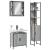 Set dulapuri de baie, 3 piese, gri sonoma, lemn prelucrat GartenMobel Dekor