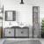 Set dulapuri de baie, 4 piese, gri sonoma, lemn prelucrat GartenMobel Dekor
