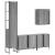 Set dulapuri de baie, 4 piese, gri sonoma, lemn prelucrat GartenMobel Dekor