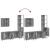 Set dulapuri de baie, 4 piese, gri sonoma, lemn prelucrat GartenMobel Dekor