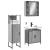 Set dulapuri de baie, 3 piese, gri sonoma, lemn prelucrat GartenMobel Dekor