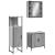 Set dulapuri de baie, 3 piese, gri sonoma, lemn prelucrat GartenMobel Dekor