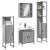 Set dulapuri de baie, 4 piese, gri sonoma, lemn prelucrat GartenMobel Dekor