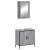Set mobilier de baie, 2 piese, gri sonoma, lemn prelucrat GartenMobel Dekor