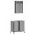 Set mobilier de baie, 2 piese, gri sonoma, lemn prelucrat GartenMobel Dekor