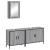 Set mobilier de baie, 3 piese, gri sonoma, lemn prelucrat GartenMobel Dekor