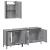 Set mobilier de baie, 3 piese, gri sonoma, lemn prelucrat GartenMobel Dekor