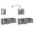 Set mobilier de baie, 3 piese, gri sonoma, lemn prelucrat GartenMobel Dekor